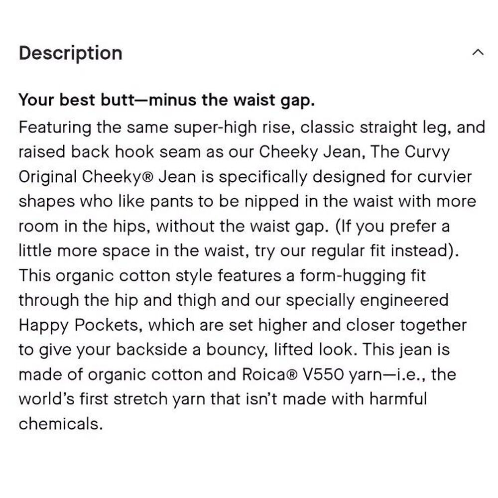 NWT Everlane 23 "The Curvy Cheeky Jeans" Stonewash Organic Cotton High‎ Rise - Picture 11 of 11